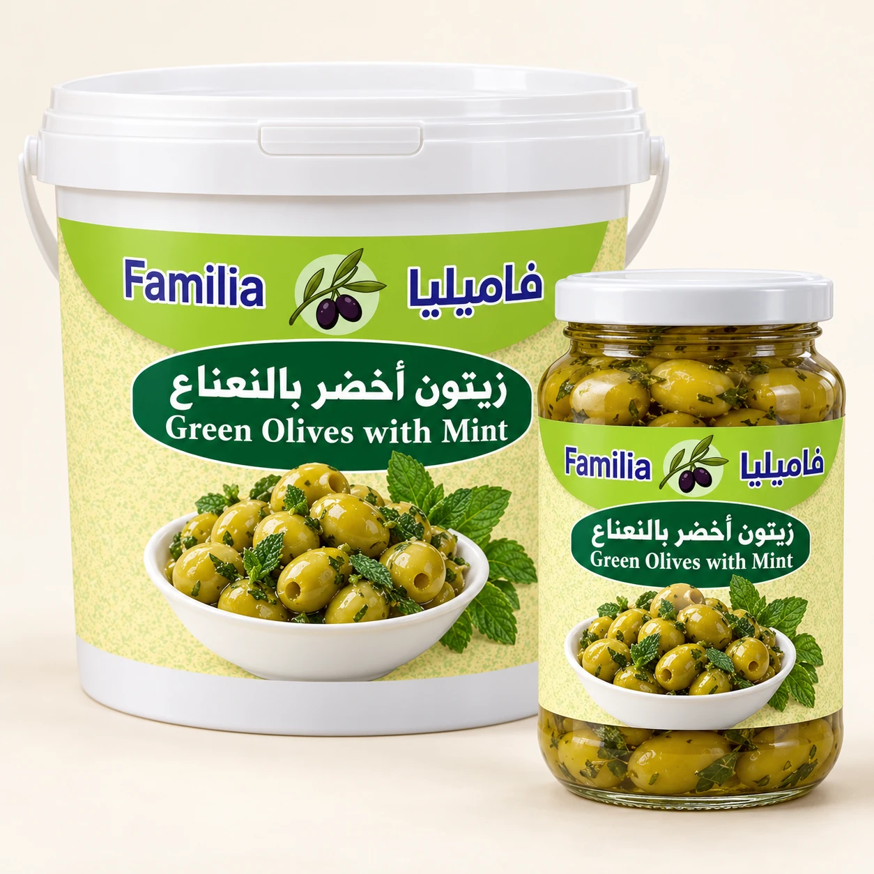 Green Olives with Mint — packaging preview